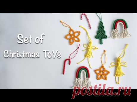 DIY Macrame Christmas tree decoration of PARACORD - YouTube