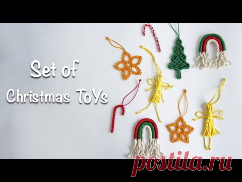DIY Macrame Christmas tree decoration of PARACORD - YouTube