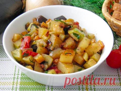 Рагу из кабачков, баклажанов и картофеля быстро и просто рецепт с фото пошагово - 1000.menu