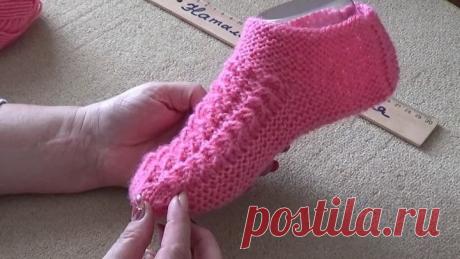 Красивые розовые тапочки. Быстро и легко своими руками!