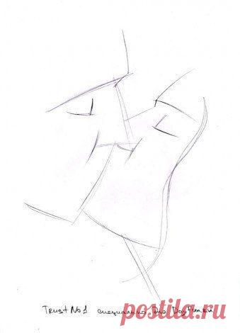 Как нарисовать поцелуй карандашом