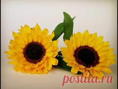 How To Make Sunflower From Crepe Paper - Craft Tutorial