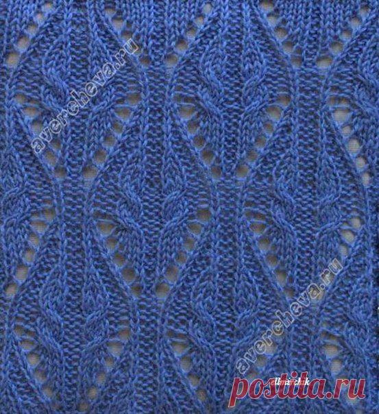Оригинальный узор спицами.