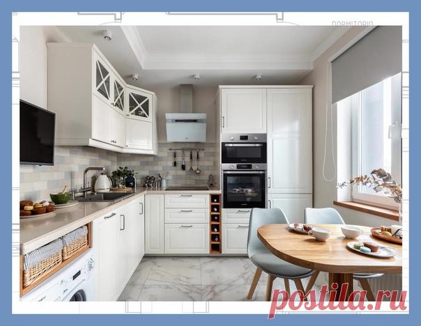 Все о дизайне интерьера Кухня в современном стиле с фасадами с выступающей филенкой в ЖК ПΡИΜОΡСКИЙ LIFE, Санкт-Петербурᴦ. Автор проекта - Алла Сеничева