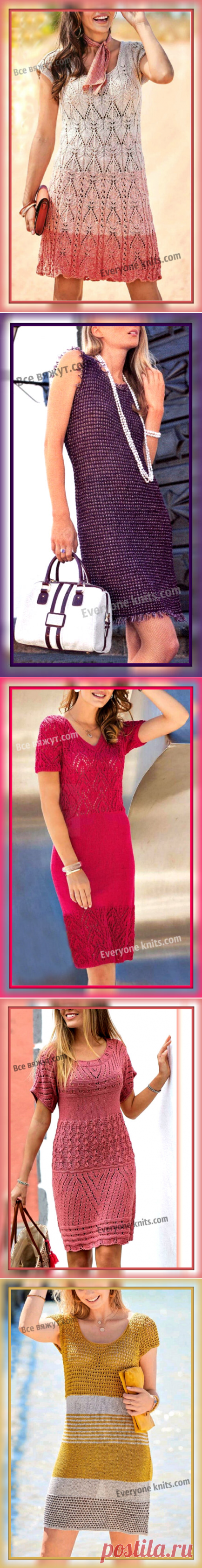Платья на лето спицами. | Все вяжут.сом/Everyone knits.com | Яндекс Дзен