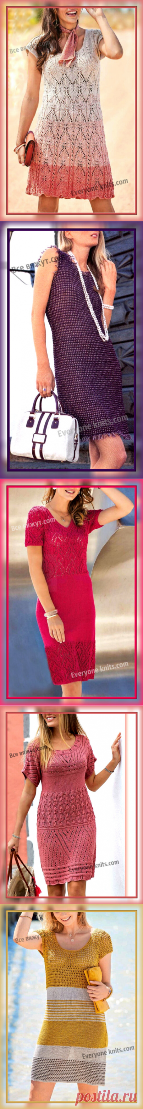 Платья на лето спицами. | Все вяжут.сом/Everyone knits.com | Яндекс Дзен