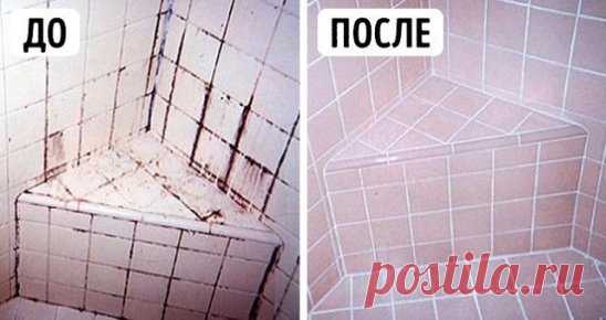 Простые секреты, которые помогут навести идеальную чистоты во всей квартире:
1. Хотите очистить плитку в ванной?
Возьмите 1/4 ст. перекиси водорода, 1 ч. л. жидкого мыла и1/2 ст. соды. Смешайте все. Нанесите раствор на плитку, оставьте на 10 минут и смойте водой.