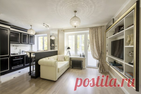 Как выжать максимум из 29 квадратных метров: квартира рядом с Тишинской площадью Разместить на 29 квадратных метрах просторную кухню-гостиную, рабочее место, изолированную спальню с большим встроенным гардеробом вовсе не невыполнимая задача. Мы нашли решение