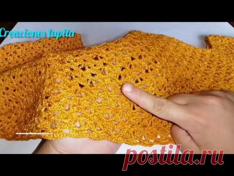 Blusa hecha a crochet (talla grande) fácil de hacer