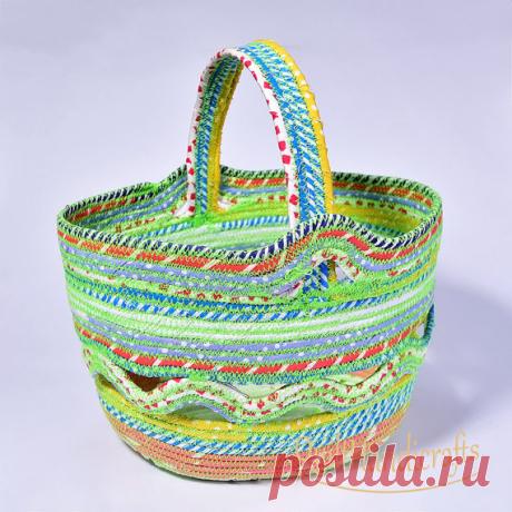 large Easter Basket Hand Great for kids by QuiltHandicrafts