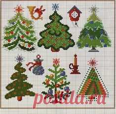 Новогодняя вышивка крестом схемы?