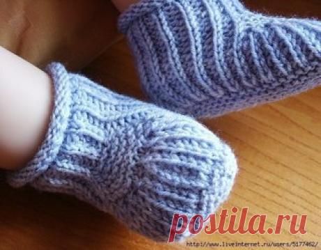 Пинетки спицами