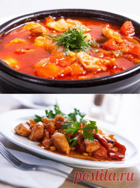 Соте с курицей, кабачками и чесноком