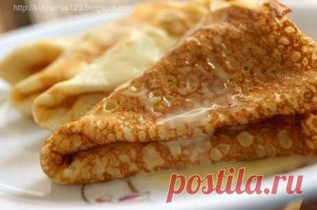 Заварные блины на молоке / Изысканные кулинарные рецепты