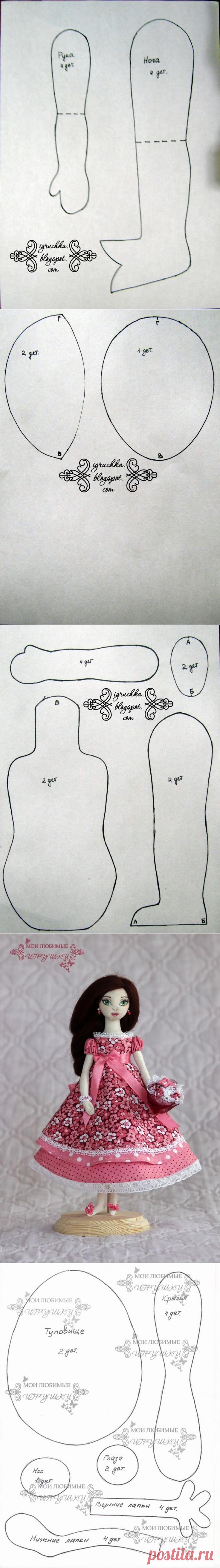 АВТОРСКИЕ ТЕКСТИЛЬНЫЕ КУКЛЫ АННЫ БАЛЯБИНОЙ.ЕСТЬ ВЫКРОЙКИ