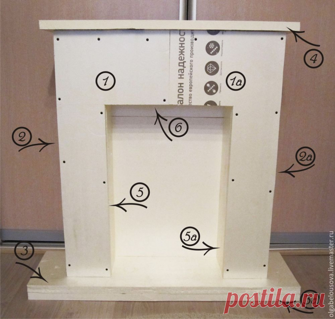 Новогодний фальш-камин с имитацией кирпичной кладки - Ярмарка Мастеров - ручная работа, handmade