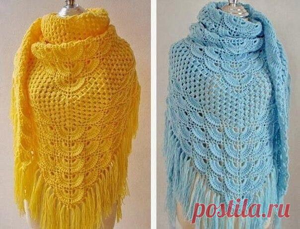Вяжем красивую шаль