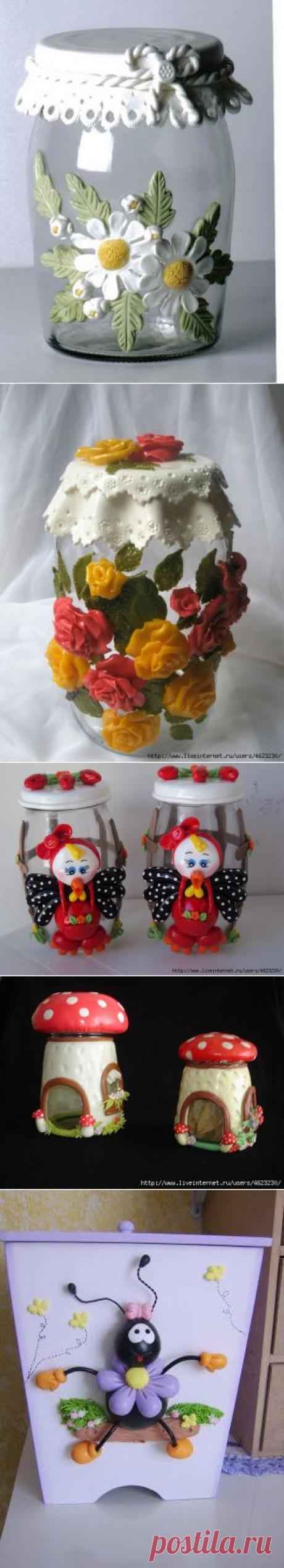 ХОЛОДНЫЙ ФАРФОР.УКРАШЕНИЕ БАНОЧЕК (ЛЕПКА)