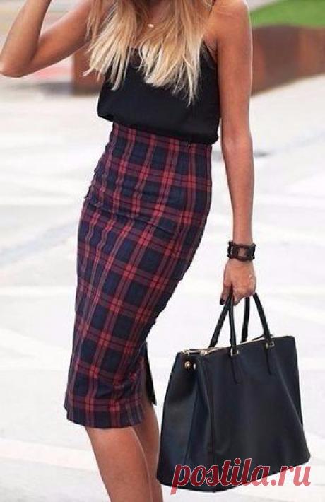 Look! Юбка-карандаш в клетку! — Модно / Nemodno