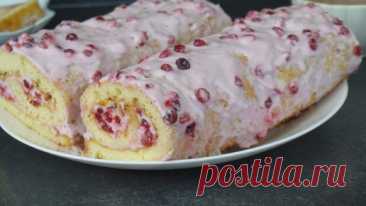 ПЯТИМИНУТНЫЙ Рулет "Ягодка" - дочь просит готовить каждую неделю (и я готовлю). | Готовим с Калниной Натальей | Дзен