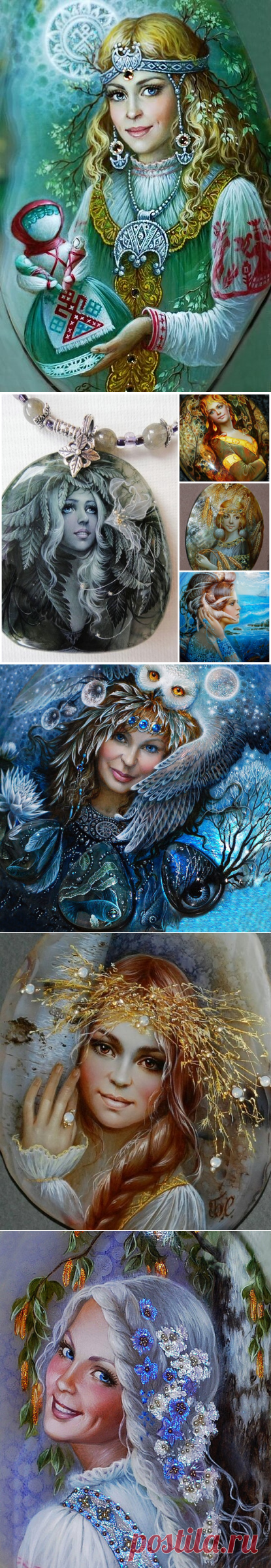 Русские Берегини в лаковой миниатюре Светланы Беловодовой