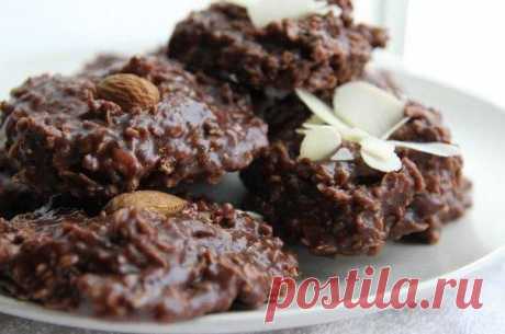 Шоколадное печенье без выпечки
