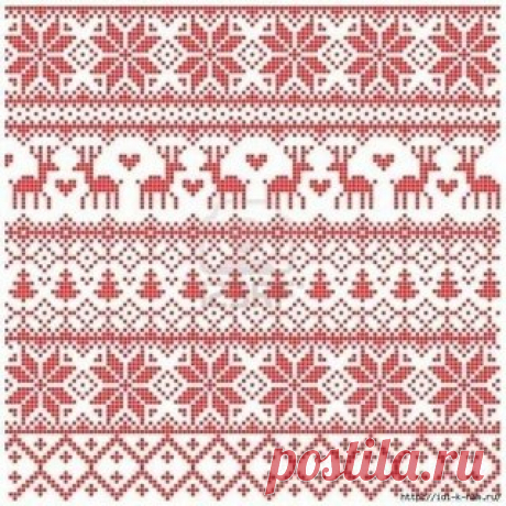 Жаккардовые схемы с оленями