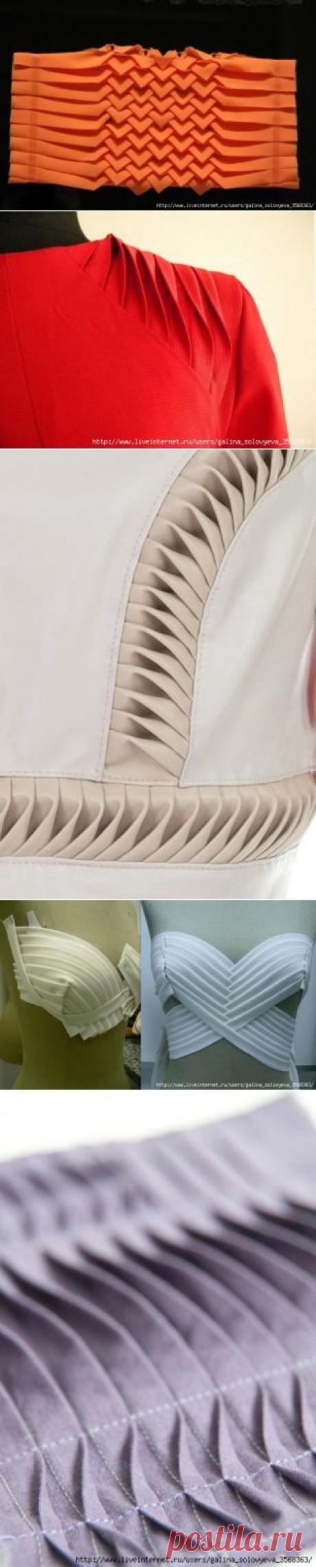 В копилку портнихе: складочки как украшение одежды.