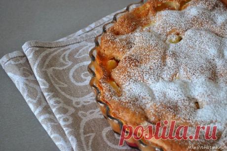 Шарлотка с яблоками и корицей для любимого мужа