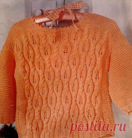 Узор для вязания полувера спицами | ПРОСТО ОБО ВСЁМ | Яндекс Дзен