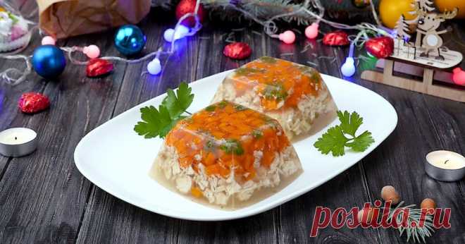 Как приготовить холодец куриный с овощами