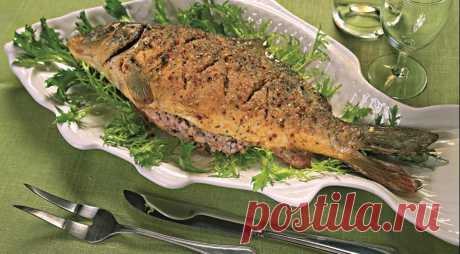 Карп, фаршированный гречкой, пошаговый рецепт с фото