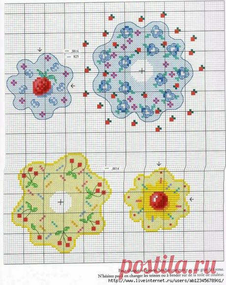 Вышивка крестом. Нежные подушечки.