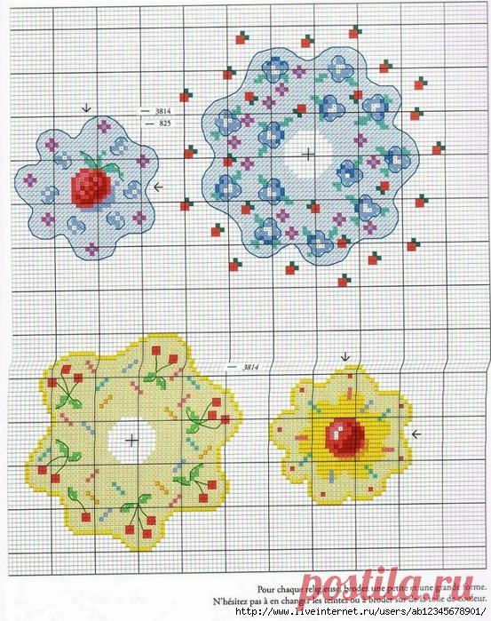 Вышивка крестом. Нежные подушечки.