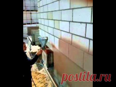 nanoCORK напыление на газоблок