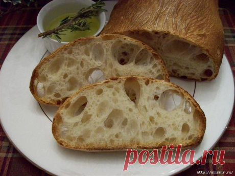 Чиабатта без замеса.