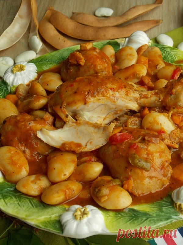Курица с фасолью: пошаговый кулинарный рецепт