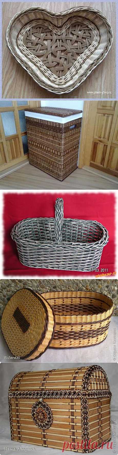 Плетение из газет. Подборка 12+1.