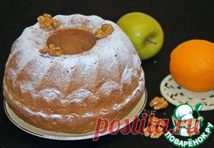 Греческий кекс с яблоком, орехами и апельсиновым соком - кулинарный рецепт