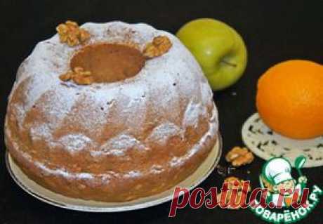 Греческий кекс с яблоком, орехами и апельсиновым соком - кулинарный рецепт