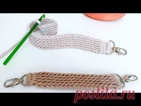 Alça de Crochê Para Bolsa - Cinto de Crochê - DIY - Tutorial Passo a Passo - YouTube