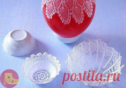 Как придать форму вязаной салфетке — Сделай сам, идеи для творчества - DIY Ideas