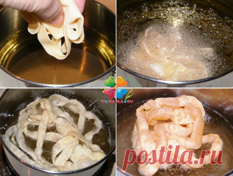 Вкусный хворост, тающий во рту 
Всем хозяйкам на заметку — традиционный узбекский вкусный хворост, тающий во рту!