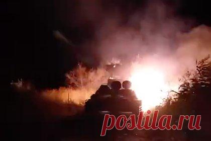 Применение российской МТ-ЛБ с зажигательным «Огнем» показали на видео