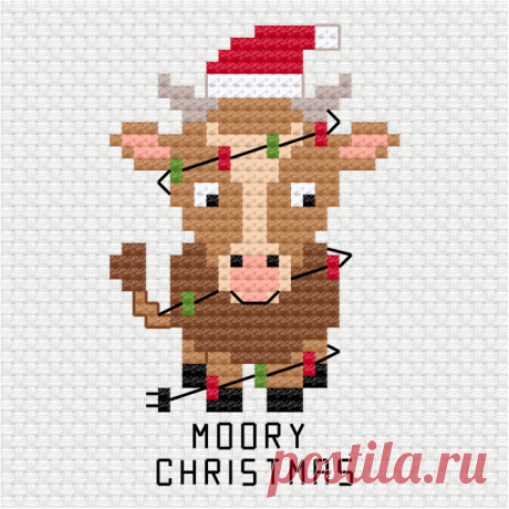 Patrón navideño punto de cruz Moory - Ringcat Design