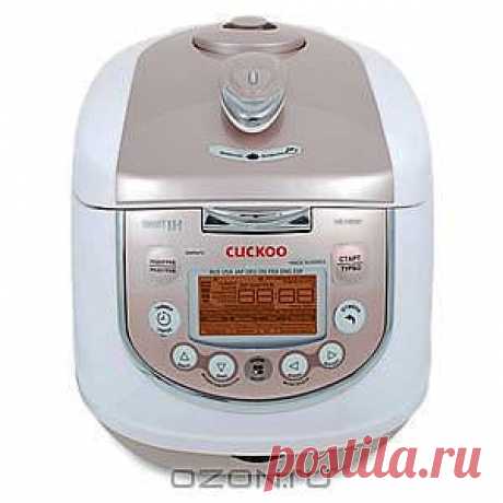 Cuckoo CMC-HE1055F, Pink White мультиварка-скороварка - Мультиварка Cuckoo CMC-HE1055F обладает не только функцией скороварки, но также оснащена и режимом медленного приготовления пищи. Передняя панель оснащена дисплеем LCD и сенсорными кнопками, которые подсвечиваются светодиодами. Южнокорейская компания, выпускающая бытовые приборы под брендом Cuckoo, занимает лидирующие позиции на российском рынке кухонных электроприборов.