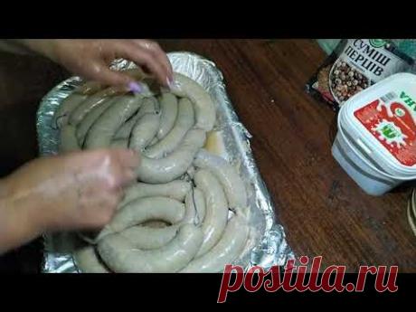 Кишка начинена картоплею з підчеревиною