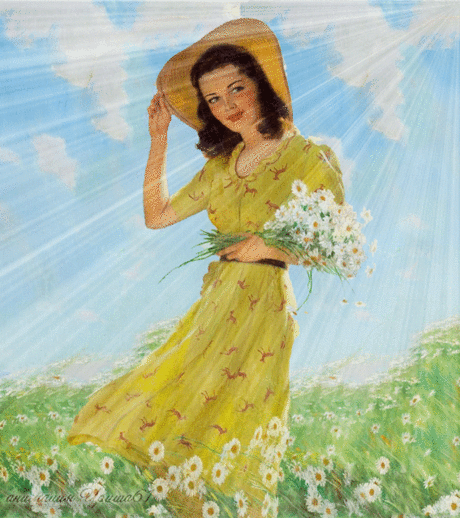 Музыкальная открытка - Не дари мне цветов покупных,собери мне букет полевых...