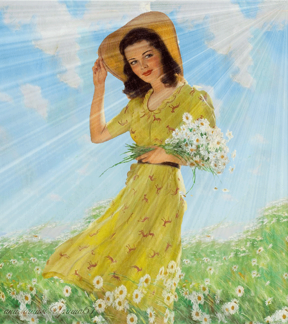 Музыкальная открытка - Не дари мне цветов покупных,собери мне букет полевых...