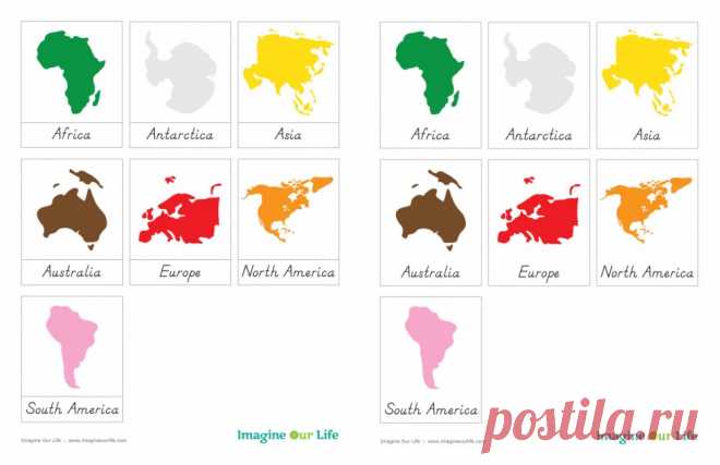 Montessori Continents Map & Quietbook with 3-Part Cards | Imagine Our Life